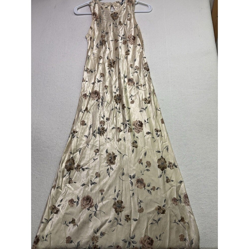 Vintage Breakin’ Loose 90’s Floral Satin Slip Dress-7/8 Grunge